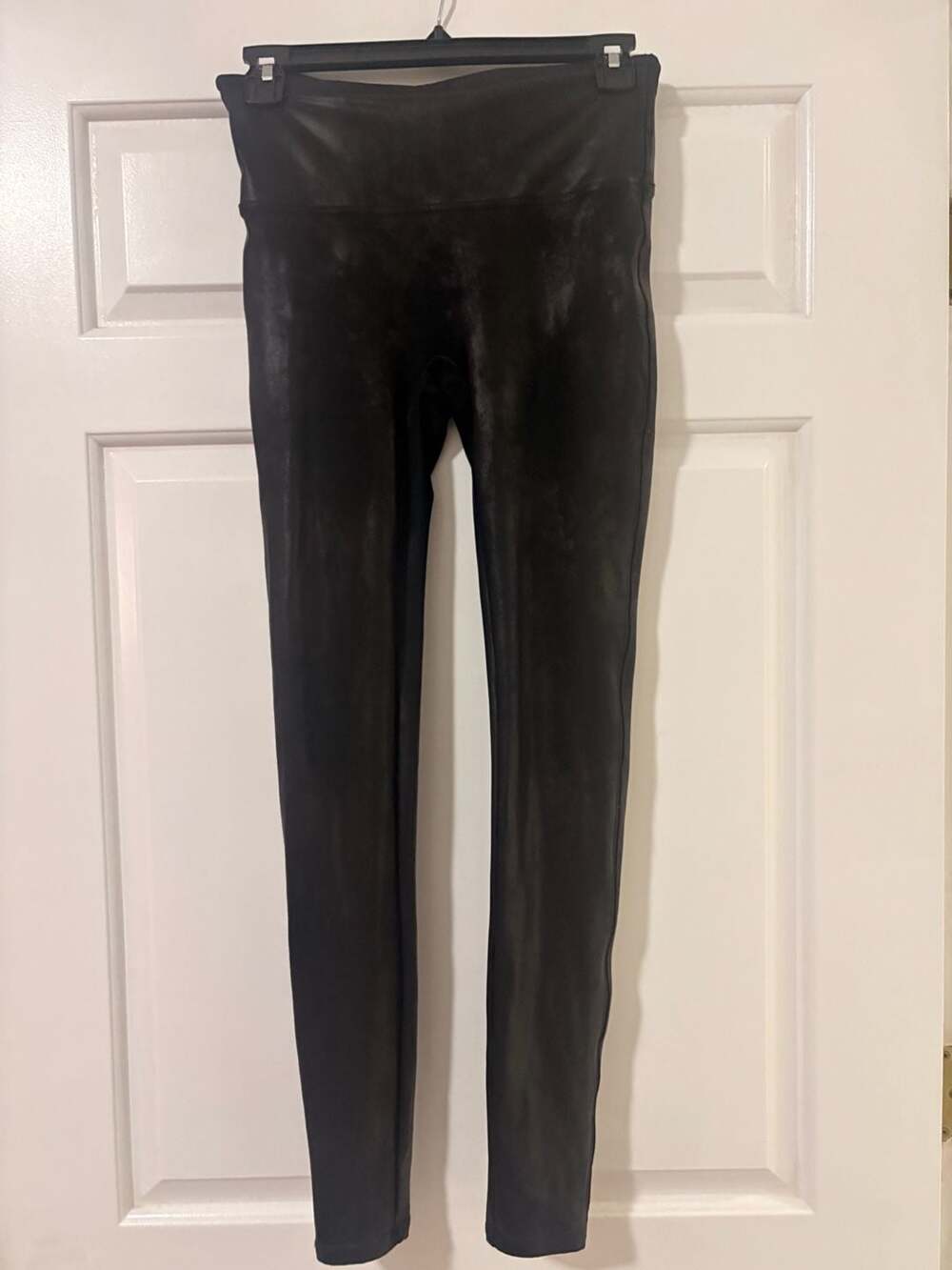 Spanx Faux Leather Leggings Size M Black